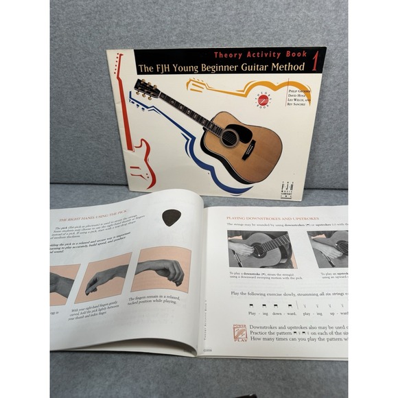 FJH Young Beginner Guitar Method Book 1 + Theory Activity Book Set Learn Chords - Picture 7 of 15